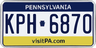 PA license plate KPH6870