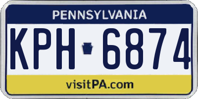 PA license plate KPH6874