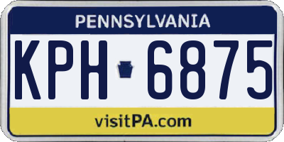 PA license plate KPH6875