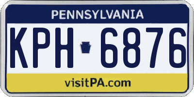 PA license plate KPH6876