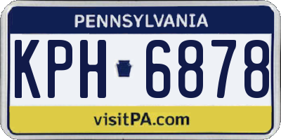 PA license plate KPH6878