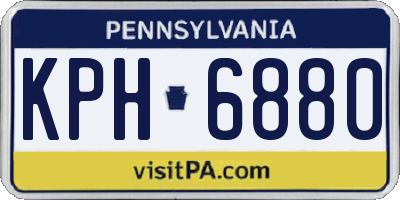 PA license plate KPH6880