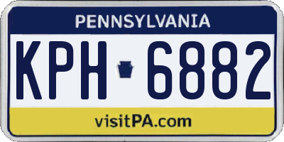 PA license plate KPH6882