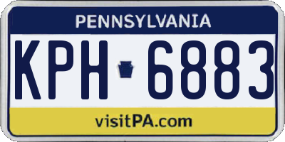 PA license plate KPH6883