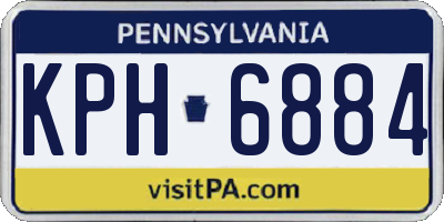 PA license plate KPH6884