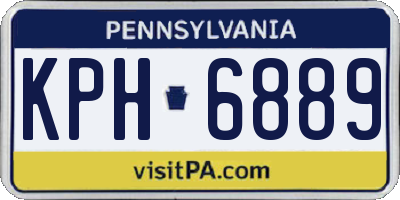 PA license plate KPH6889