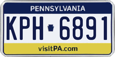 PA license plate KPH6891