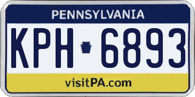 PA license plate KPH6893