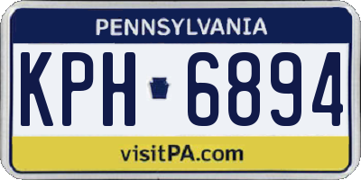 PA license plate KPH6894