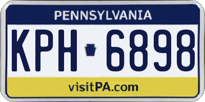 PA license plate KPH6898