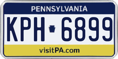 PA license plate KPH6899
