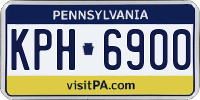 PA license plate KPH6900