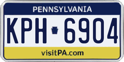 PA license plate KPH6904