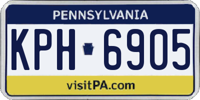 PA license plate KPH6905