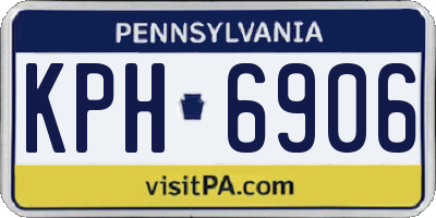 PA license plate KPH6906