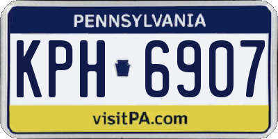 PA license plate KPH6907
