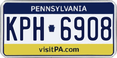 PA license plate KPH6908