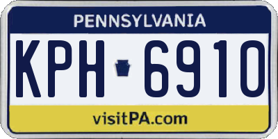 PA license plate KPH6910