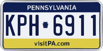 PA license plate KPH6911