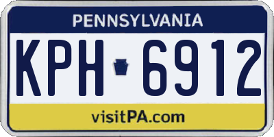 PA license plate KPH6912