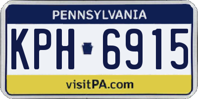 PA license plate KPH6915
