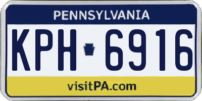 PA license plate KPH6916
