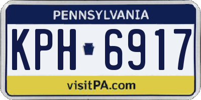 PA license plate KPH6917