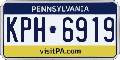 PA license plate KPH6919