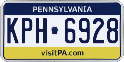 PA license plate KPH6928