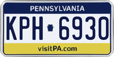 PA license plate KPH6930