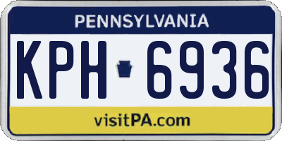 PA license plate KPH6936