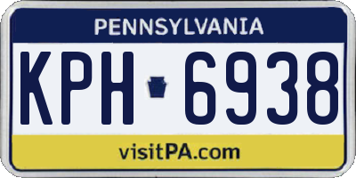 PA license plate KPH6938