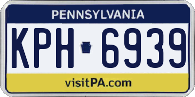 PA license plate KPH6939