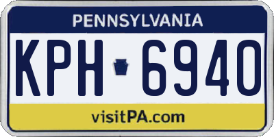 PA license plate KPH6940
