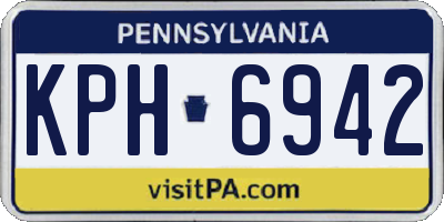 PA license plate KPH6942