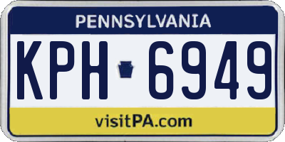 PA license plate KPH6949