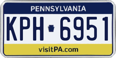 PA license plate KPH6951