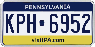 PA license plate KPH6952