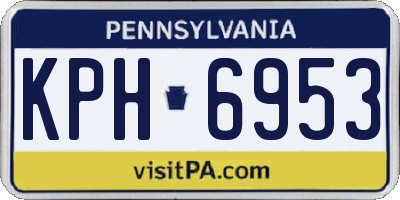 PA license plate KPH6953
