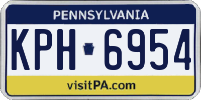 PA license plate KPH6954