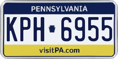 PA license plate KPH6955