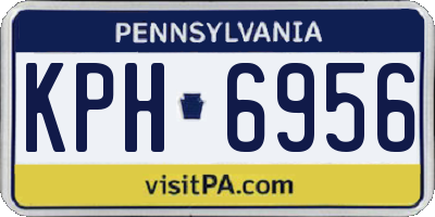 PA license plate KPH6956