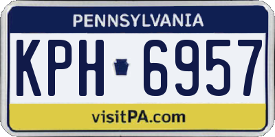 PA license plate KPH6957