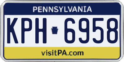 PA license plate KPH6958