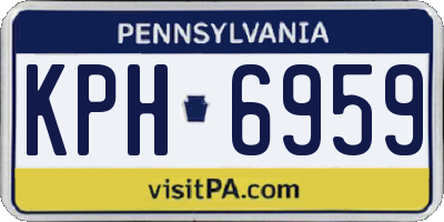 PA license plate KPH6959