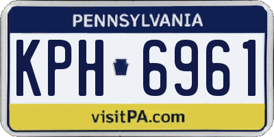 PA license plate KPH6961