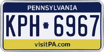PA license plate KPH6967