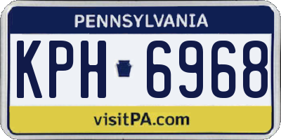 PA license plate KPH6968