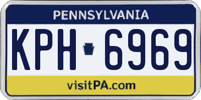 PA license plate KPH6969