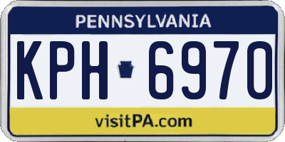 PA license plate KPH6970